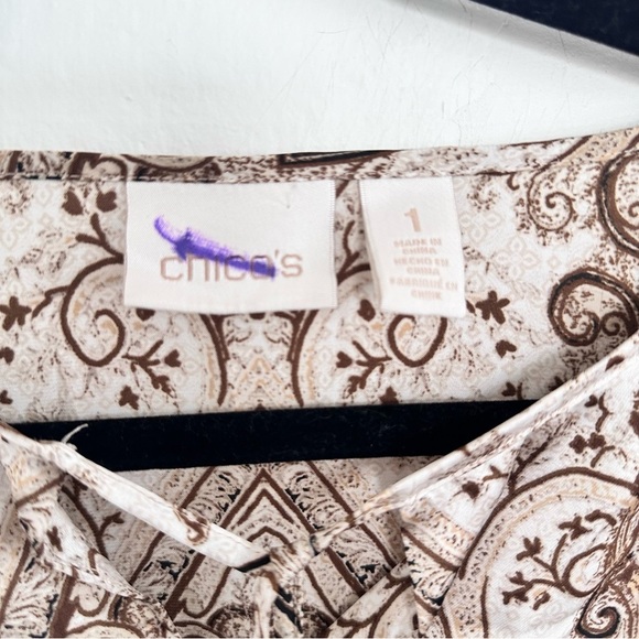 Chico's Paisley Print Blouse - Picture 5 of 7